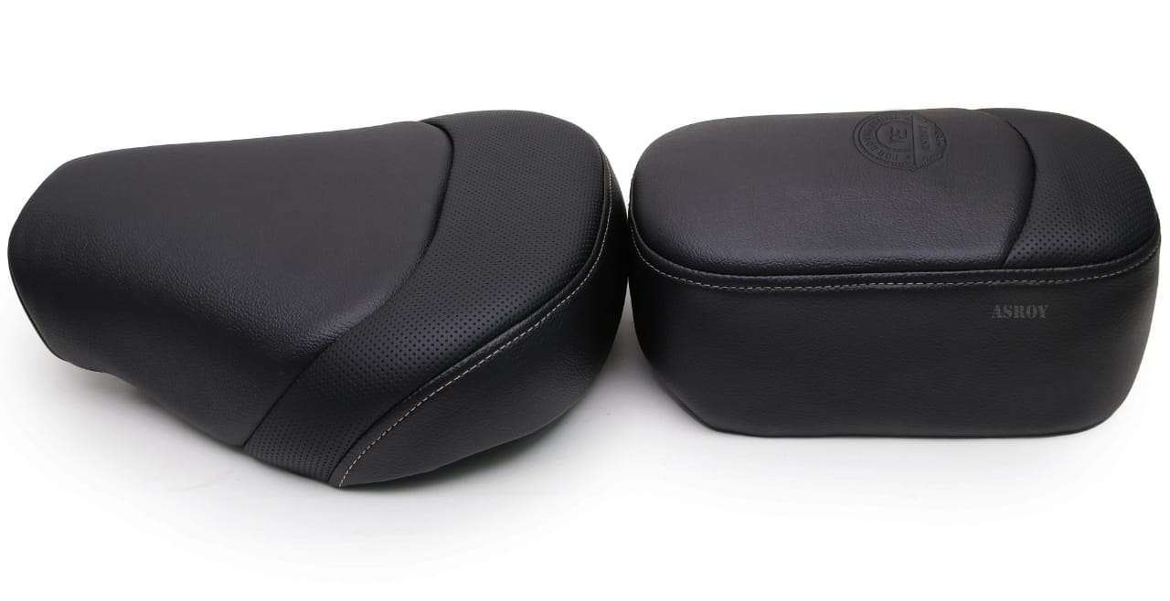 asroy Re Classic Seat Cover (Black Color) (Artificial Pvc Leather Material, Hight Density Skyfoam Sponge) For Smooth Traveling.