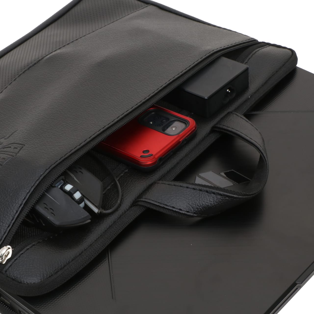 asroy® Artificial Leather Material Laptop Bag Sleeve Case Cover Pouch with Handle for(15.6'') inches Suitable for All Laptop, (15.6, Black)… (15.6, LR Black)